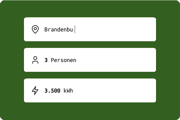 Daten eingeben und Tarif berechnen